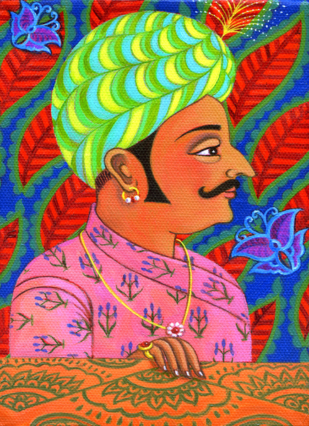 Maharaja with butterflies von Jane Tattersfield