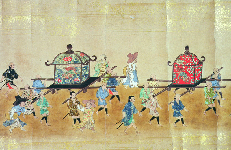 Part of the Sixth Korean Embassy to Japan at the time of Tokugawa Ietsuna's succession in 1651 possi von Japanese School