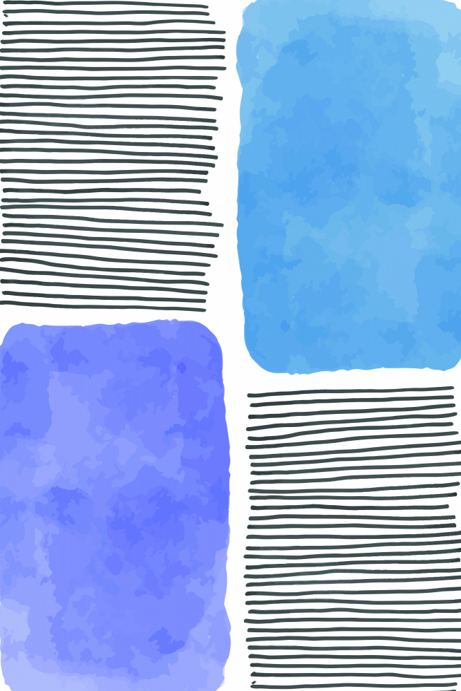 Watercolor Lines Series #1 von jay stanley