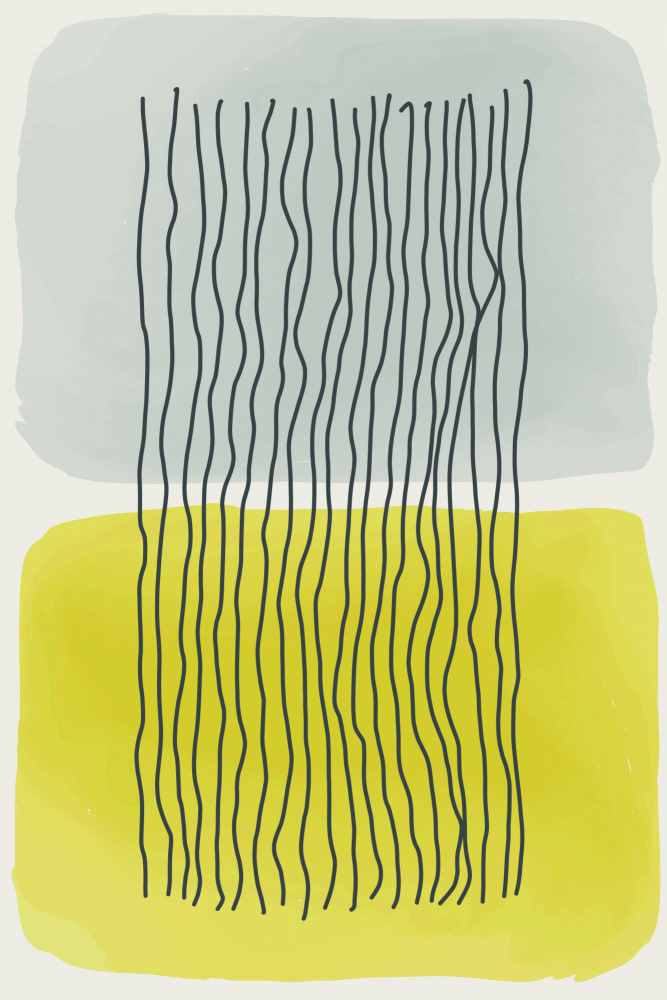 Yellow Watercolor Shapes Series #2 von jay stanley