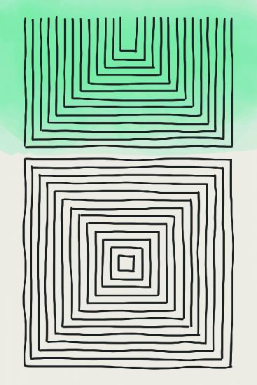 Light Green Watercolor Shapes #1