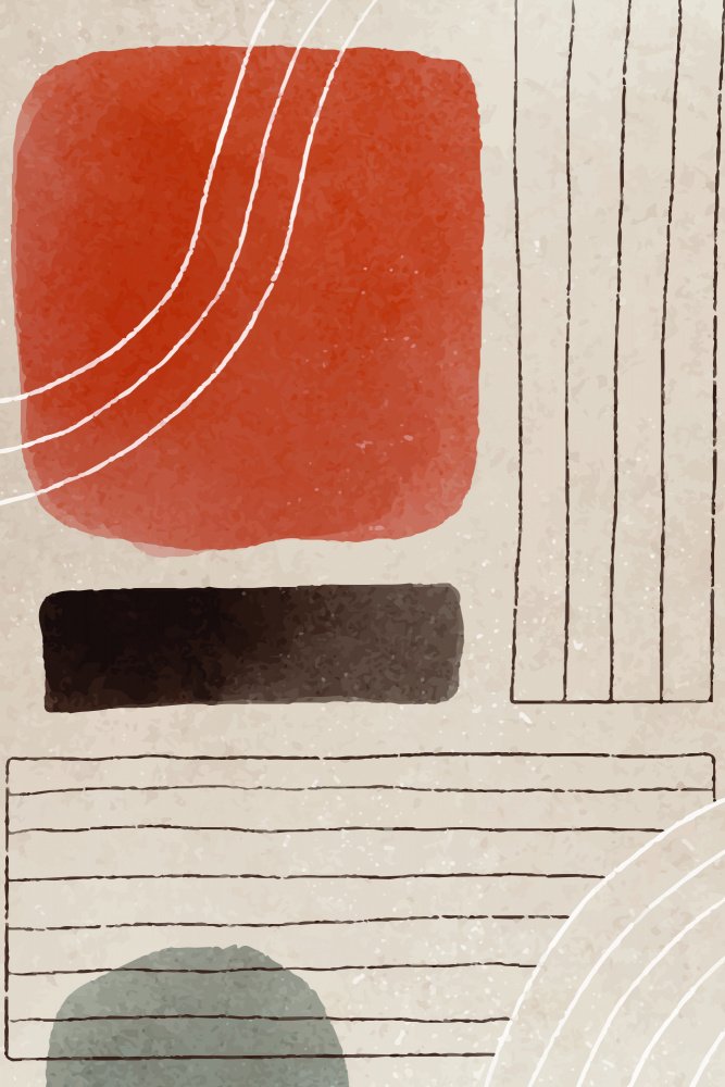 Orange Minimal Shapes #1 von jay stanley