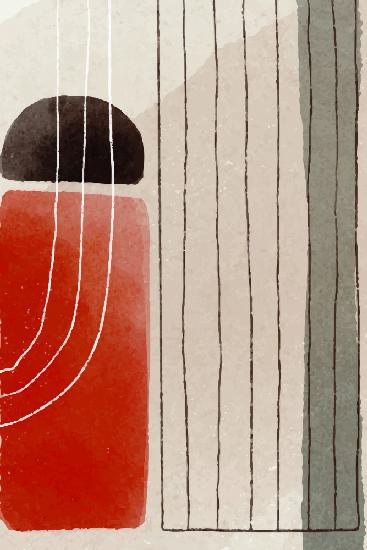 Orange Minimal Shapes #3