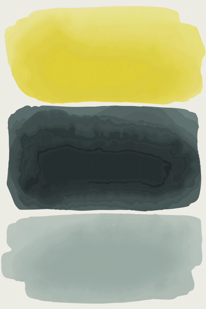 Black and Yellow Watercolor #1 von jay stanley