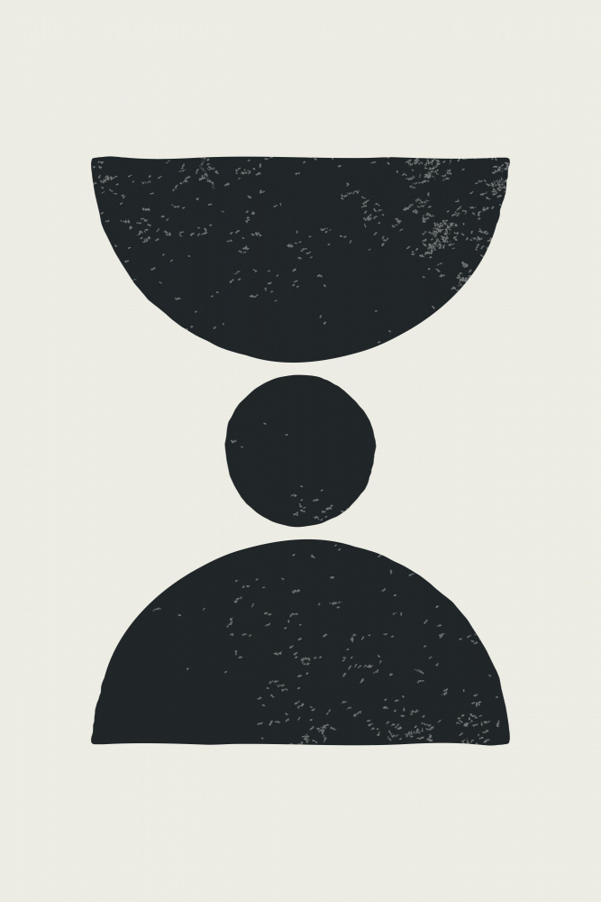 Black Abstract Shapes Series #3 von jay stanley