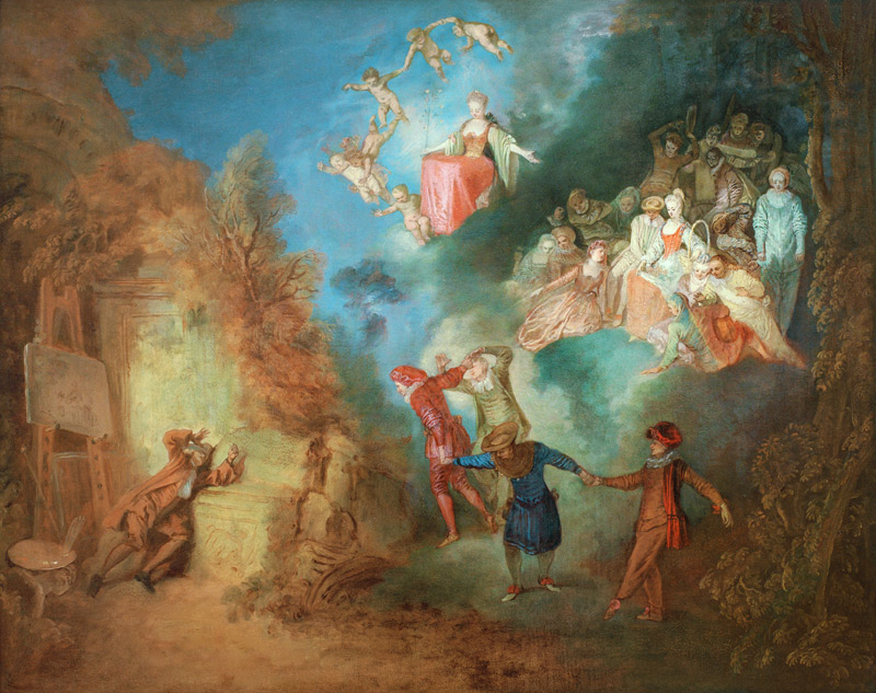 A.Watteau, Der Traum des Künstlers von Jean-Antoine Watteau