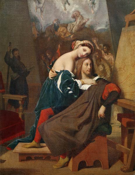 Raffael und die Fornarina von Jean Auguste Dominique Ingres