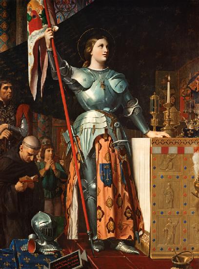 Johanna von Orléans in der Kathedrale von Reims während der Krönung von Karl VII.
