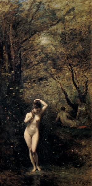 Badende Diana von Jean-Baptiste Camille Corot