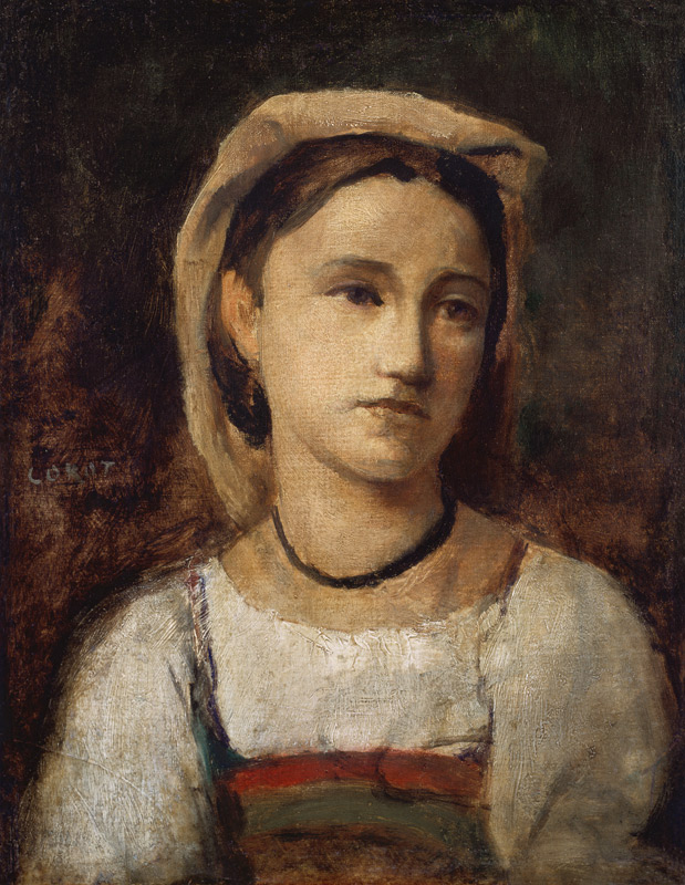 Bildnis eines italienischen Mädchens von Jean-Baptiste Camille Corot