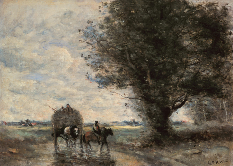 Der Heuwagen von Jean-Baptiste Camille Corot