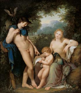 Der Unterricht Amors durch Venus und Merkur