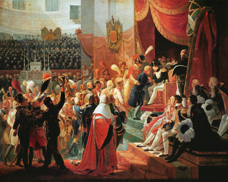 The First Distribution of Crosses of the Legion of Honour in the Church of the Invalides, 14th July von Jean Baptiste Debret