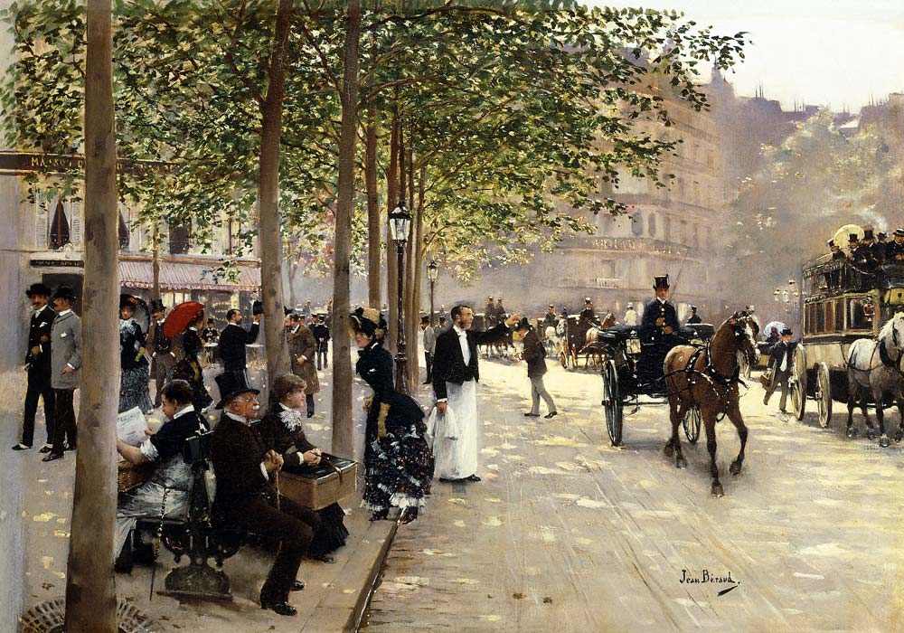 Eine Straße in Paris (Une Avenue Parisienne) von Jean Beraud