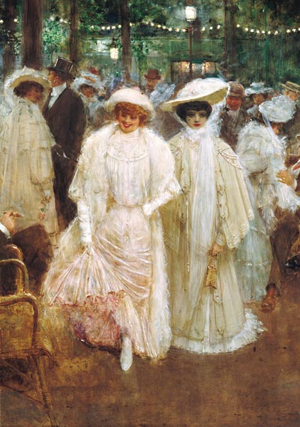 The Gardens of Paris, or The Beauties of the Night, 1905 (oil on canvas) (detail of 19977) von Jean Beraud