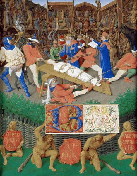 Das Martyrium der Heiligen Apollonia von Jean Fouquet