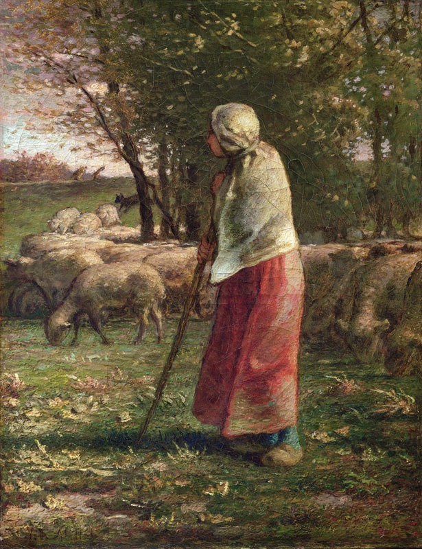 The Little Shepherdess von Jean-François Millet