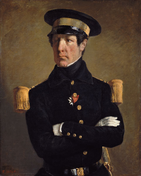Pierre Claude Aimable Gachot, Naval Lieutenant, c. 1845 von Jean-François Millet
