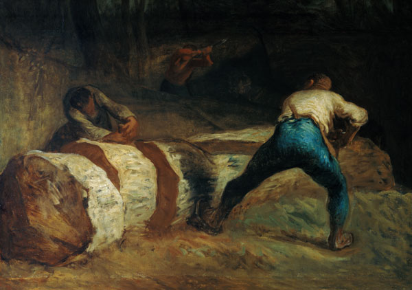 The Wood Sawyers von Jean-François Millet