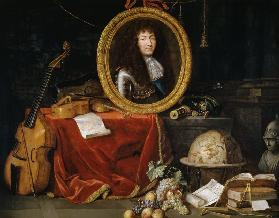 Allegorie von Ludwig XIV. als Schutzherr der Künste und Wissenschaften
