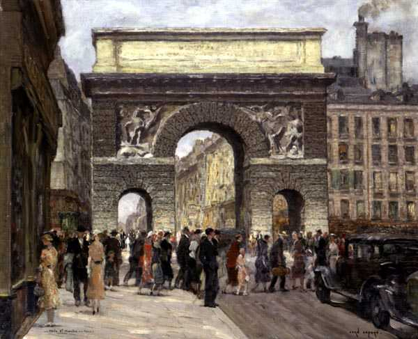 Porte St. Martin, Paris, 20th century von Jean-Louis Lefort