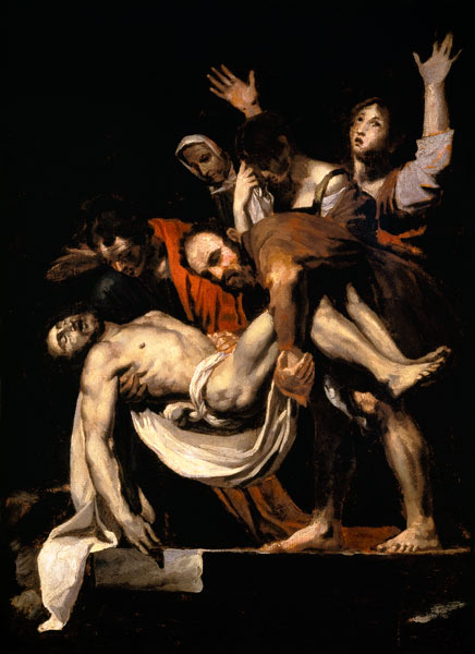 Grablegung Christi. Nach Caravaggio. von Théodore Géricault