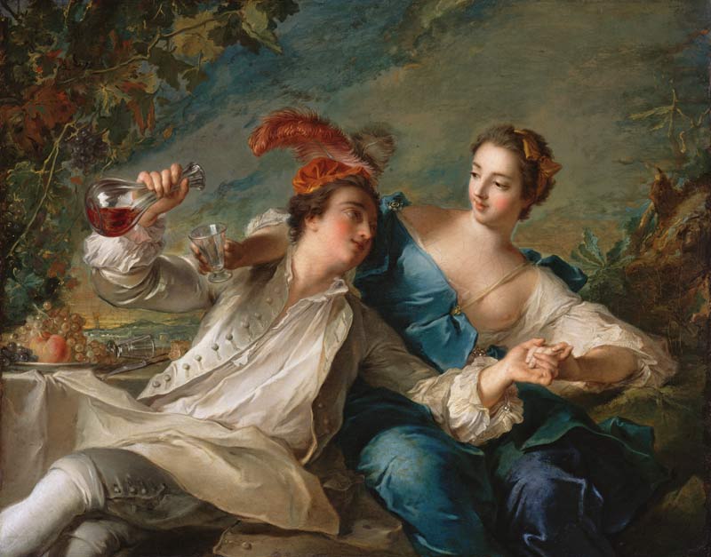 Die Liebenden (Galante Szene) von Jean Marc Nattier