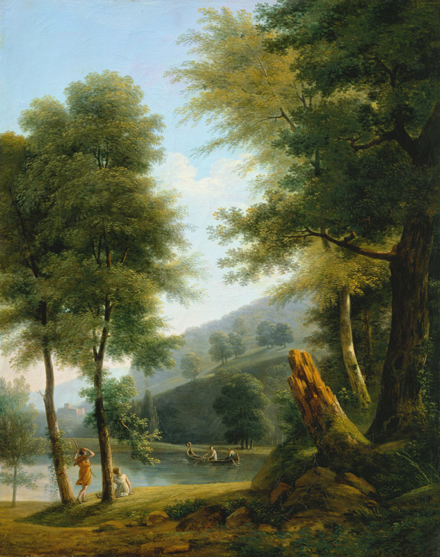Idyllische Landschaft. von Jean Victor Bertin