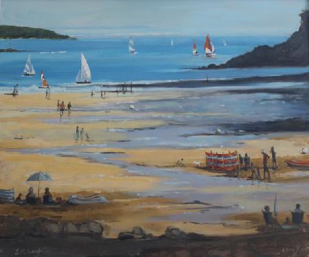 Salcombe North Sands, Evening Shadows