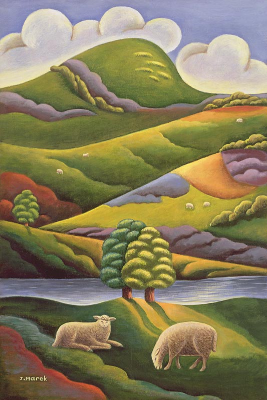 In the Highlands, 1987-93 (oil on board)  von Jerzy  Marek