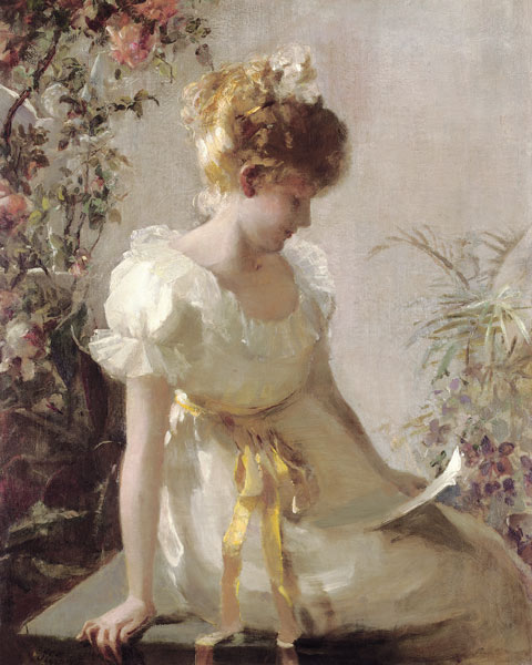 The Love Letter (oil on canvas) von Jessie Elliot Gorst