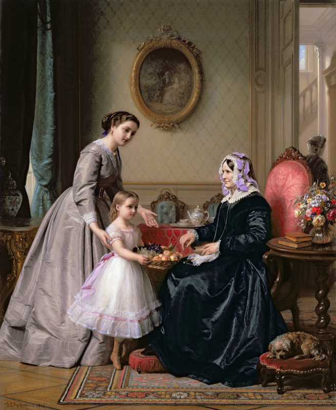 Interior at 'The Chestnuts' Wimbledon, Grandmother's birthday von J.L. Dyckmans