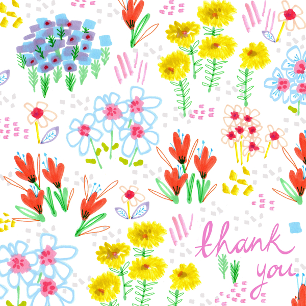 Floral Garden - Thank You von Jo Chambers