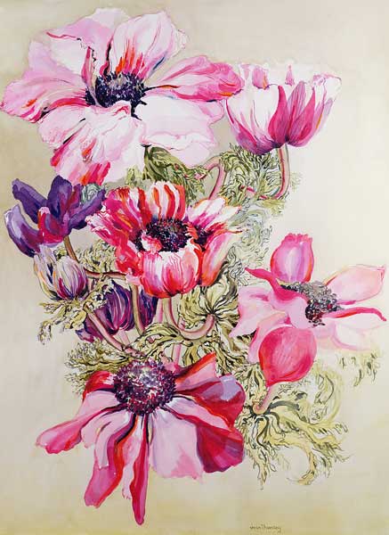 Anemones (w/c)  von Joan  Thewsey