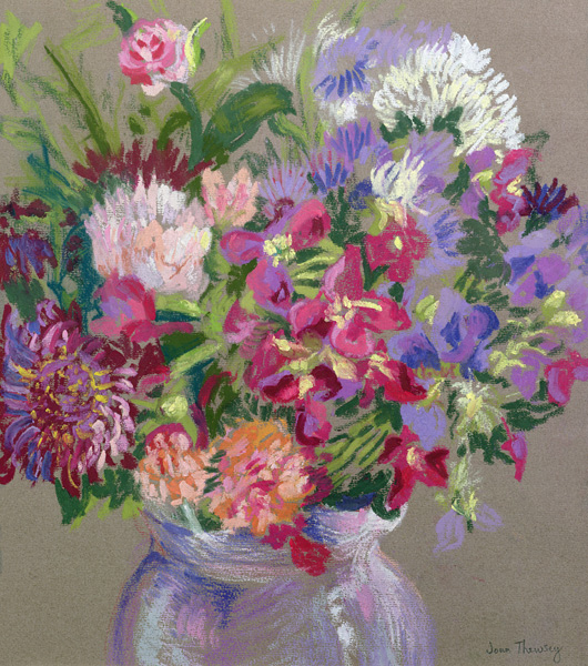 Asters (pastel)  von Joan  Thewsey