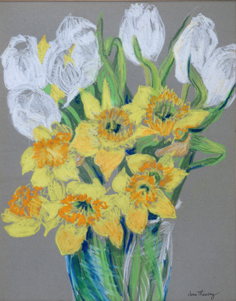 Daffodils and White Tulips von Joan  Thewsey
