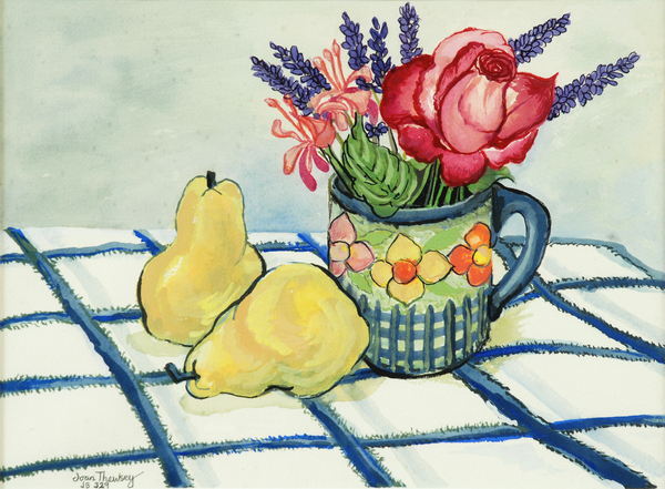 Red Rose and Two Pears von Joan  Thewsey
