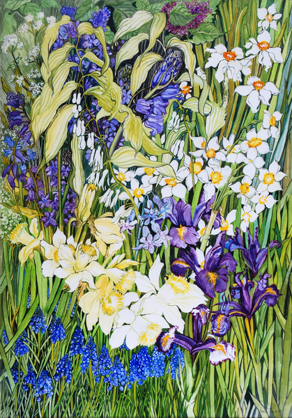 Spring Border von Joan  Thewsey