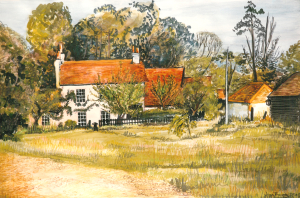 The Pink Cottage, Hedgerley Green von Joan  Thewsey
