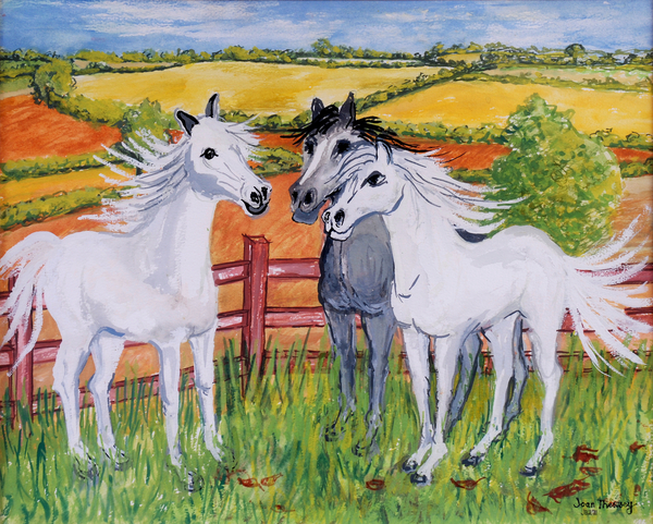 Three Frisky Horses von Joan  Thewsey