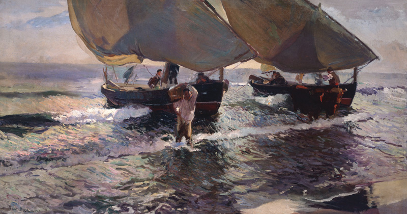 Descargando la pesca von Joaquin Sorolla
