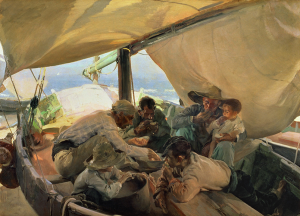 Lunch on the Boat von Joaquin Sorolla