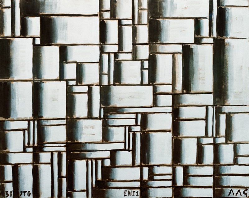 Construcción en blanco y negro von Joaquin Torres-Garcia