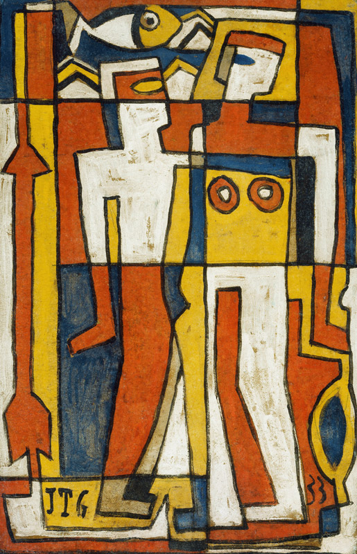 Zwei Figuren; Dos Figuras, 1933 von Joaquin Torres-Garcia