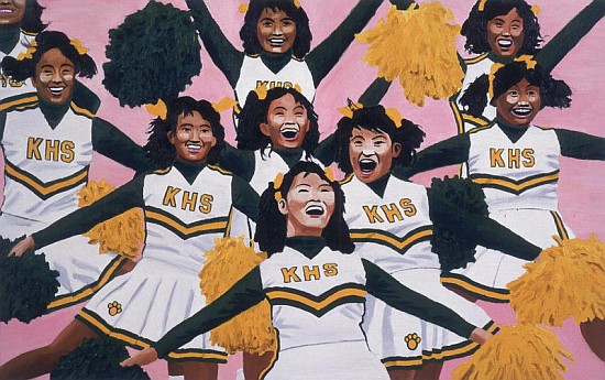 Kiamuki High School Cheerleaders, 2002 (oil on panel)  von Joe Heaps  Nelson