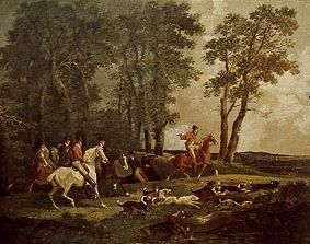 Jagd auf Hasen von Johann Conrad Gessner