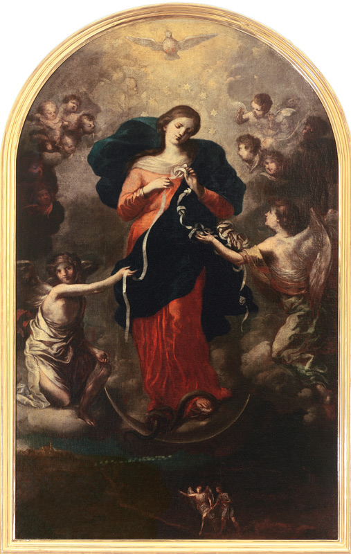 Gnadenbild. Maria Knotenlöserin.  von Johann Georg Melchior Schmidtner