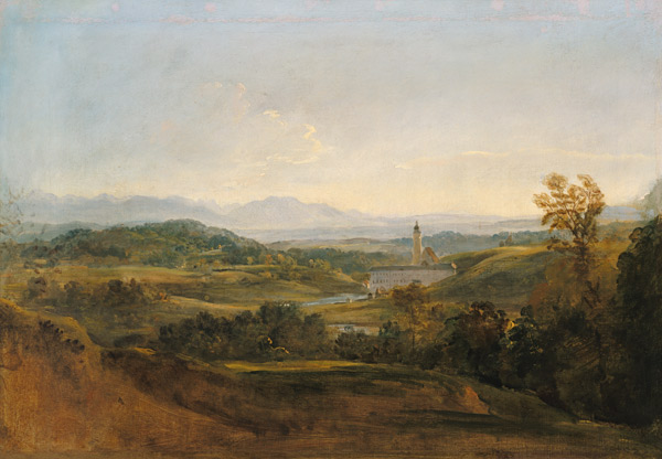 Blick auf Dietramszell Vor von Johann Georg von Dillis