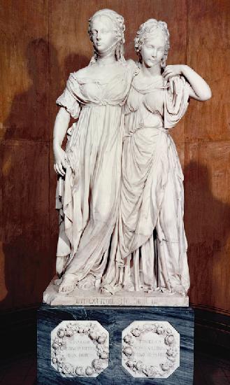 Double statue of the Princesses Louise (1776-1810) and Frederica (1778-1841) of Prussia