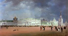 Panorama von Moskau. Linke Tafel des Triptychons